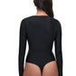 Good American - DISCO V-NECK LONG SLEEVE BODYSUIT