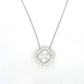Aamiaa - 1.00 Carat Natural Diamond Cushion Halo Cluster Pendant