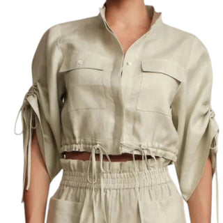 Hevron - Eva Collar Linen Top