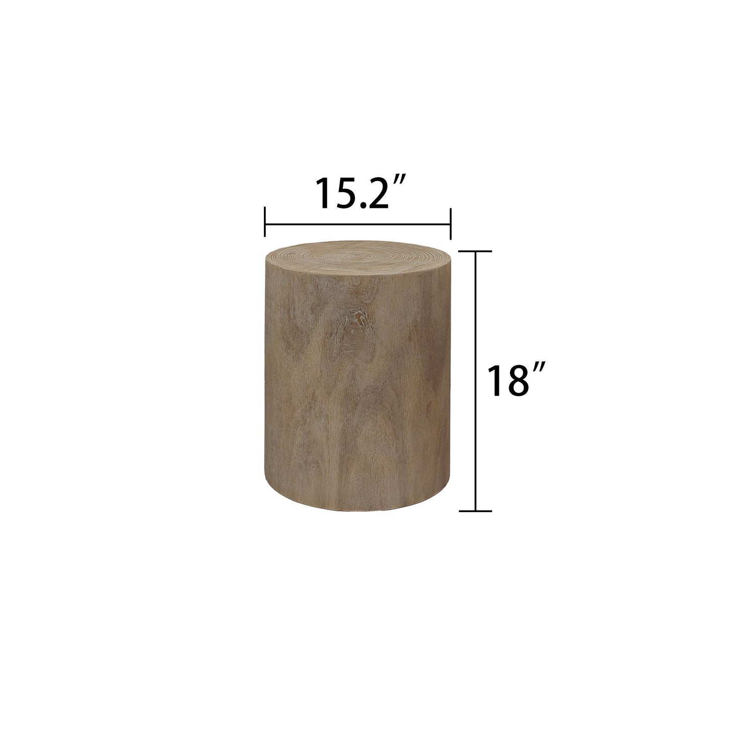 Set of 3 Rounded Wood Coffee Tables, End Tables, Plant Stands - Rustic Wood Finish