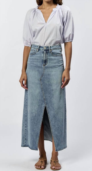 Dear John Denim - VIANNA CLEAN HEM FRONT SLIT DENIM SKIRT