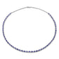 10.00 Carat Genuine Tanzanite .925 Sterling Silver Necklace