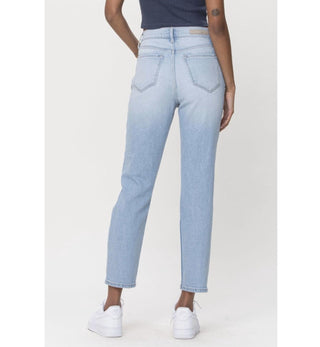 Cello - High Rise Distressed Mom Jeans
