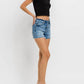 Vervet By Flying Monkey - High Rise Raw Hem Denim Shorts
