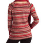 French Kyss - Bethany Striped Sweater W/ Scarf