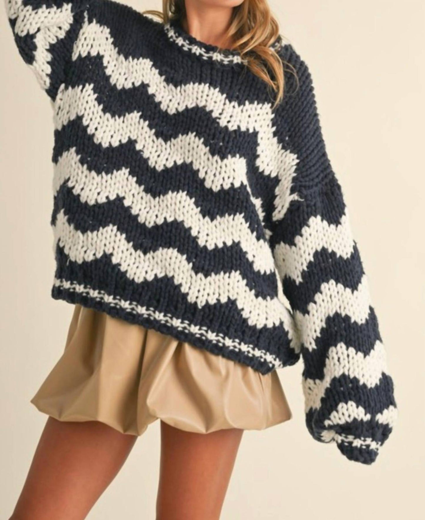 Klesis - Striped Chunky Knit Sweater