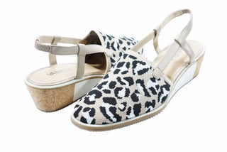 Vaneli - Women's Greer Leopard Wedge Slingback Sandal