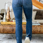 Judy Blue - High Contrast Slim Bootcut Destroyed Jeans