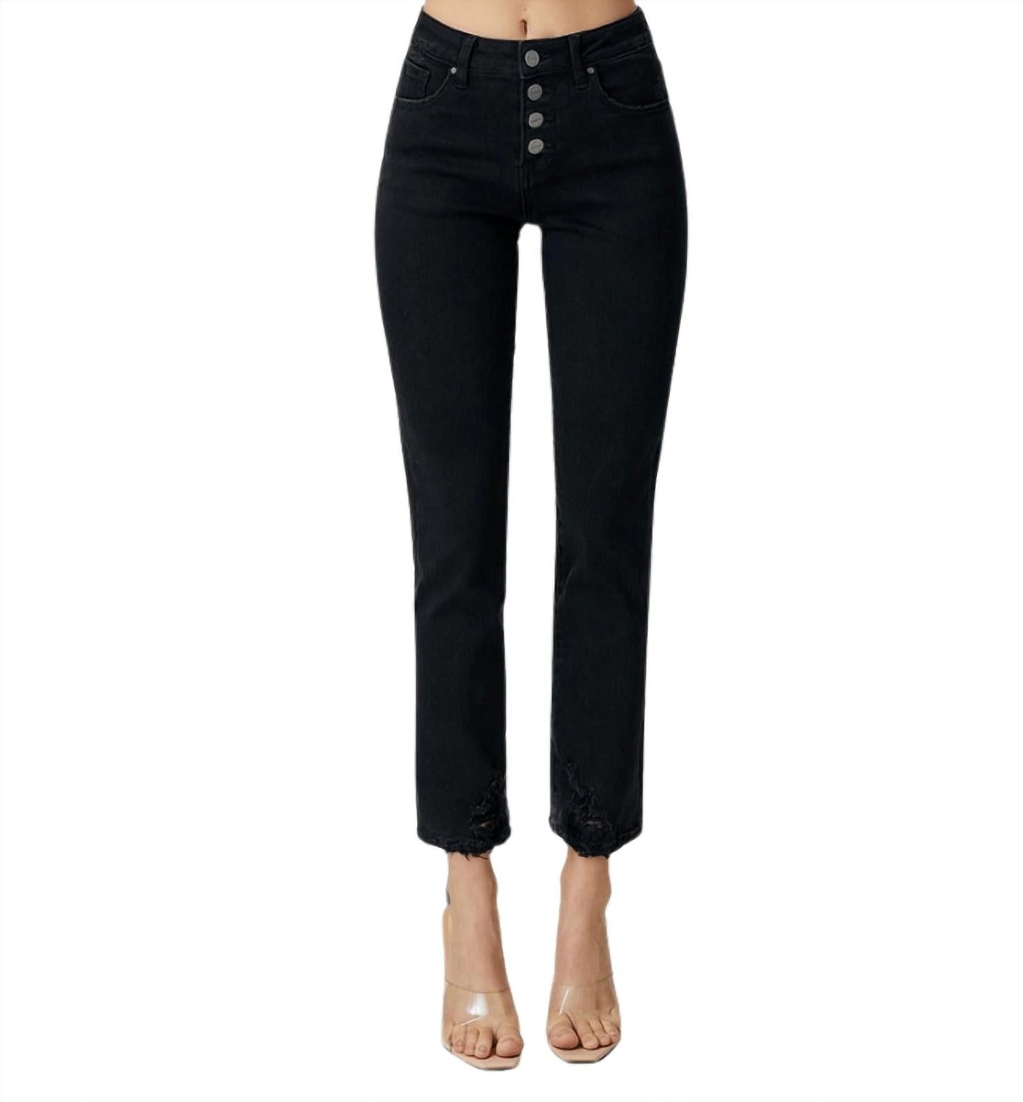 Risen - Olivia Mid Rise Button Down Jeans