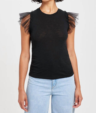 Goldie - Tulle Ruffle Shell Top