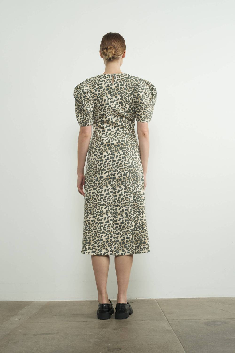 Aaron & Amber - Puff Sleeve Midi Dress