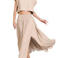 Trendsi - Zenana Heavy Woven Span Crop Tee & Skirt Set