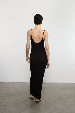 Enza Costa - SILK RIB LETTUCE EDGE DRESS