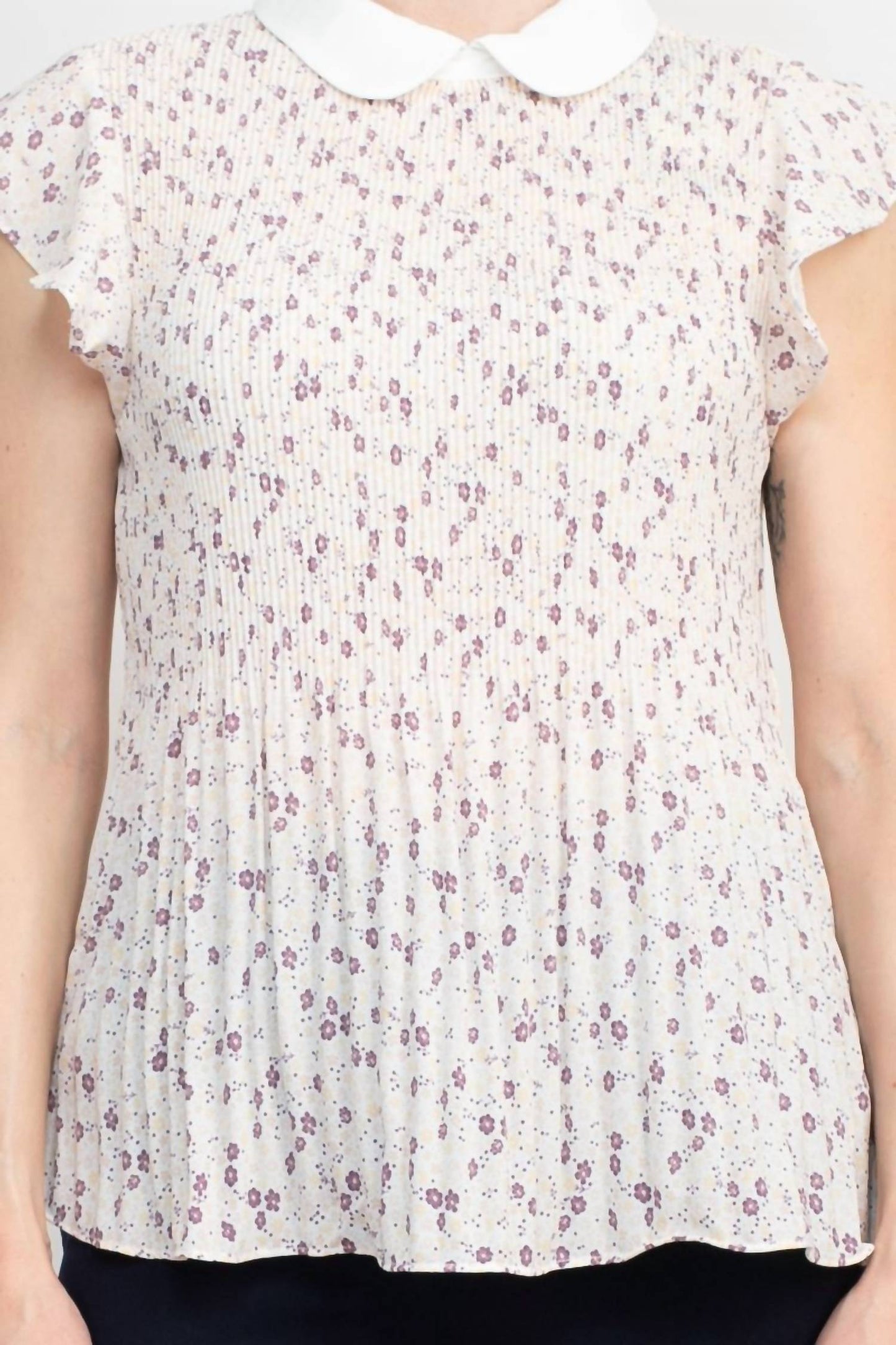 Adrianna Papell - Georgette Flutter Sleeve Top