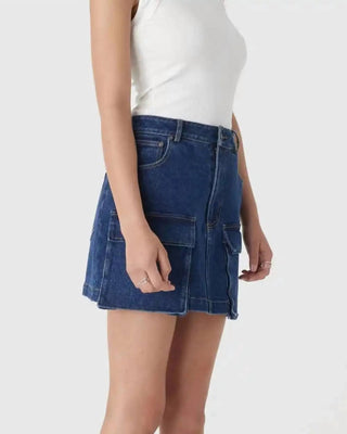 Misha - Aled Denim Pocket Mini Skirt