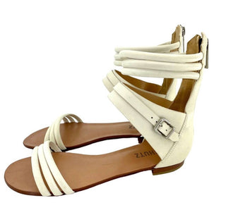 Schutz - Women's Soft Leather Strappy Gladiator Flat Sandals