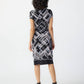 Joseph Ribkoff - Abstract Check Print Dress