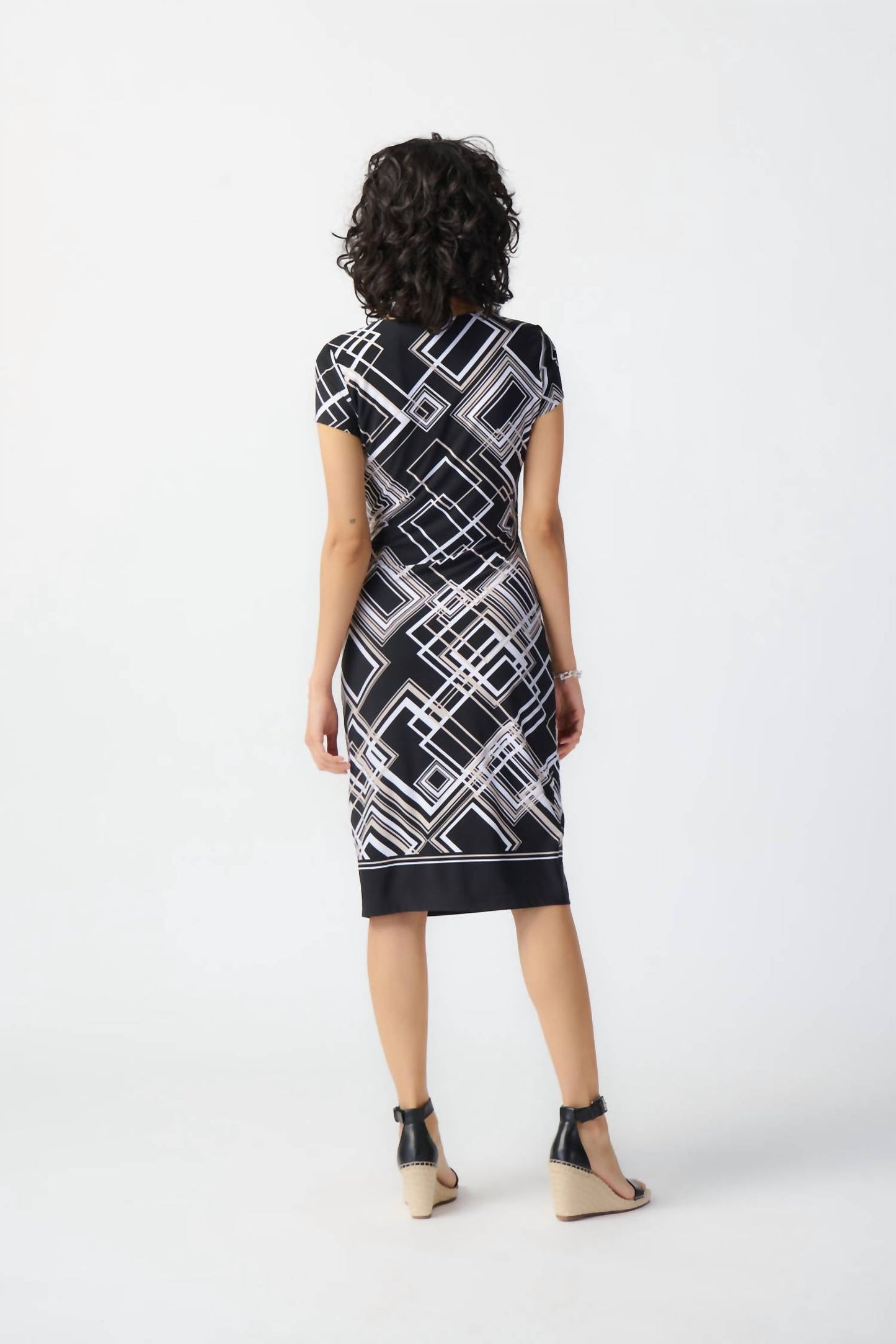 Joseph Ribkoff - Abstract Check Print Dress