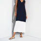 Joseph Ribkoff - Block V-neck Sleeveless Maxi Dress