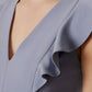 French Connection - Whisper Ruffle V Neck Dress