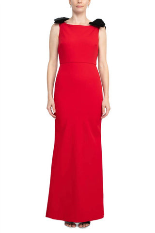 Alberto Makali - Sleeveless Bow Shoulder Mermaid Gown