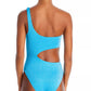 Aqua - Cutout One Shoulder One Piece Swimsuit