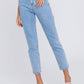 2.7 August Apparel - Back Slit Jeans