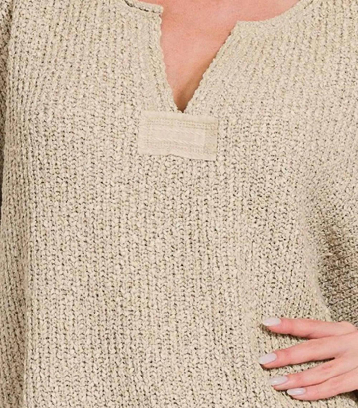Zenana - Short Sleeve Side Slit Sweater