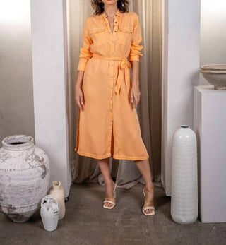 Paparazzi - Tencel Slub Long Sleeve Shirt Dress