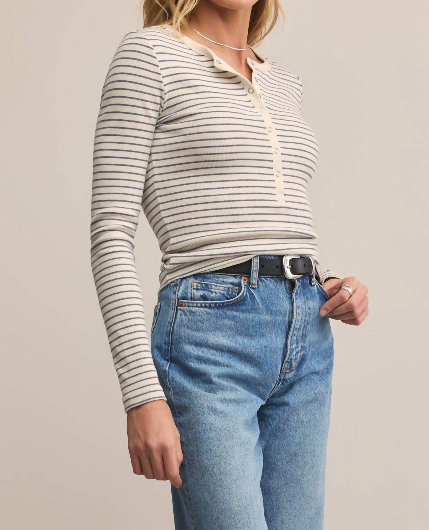 Z Supply - Stella Stripe Henley Top