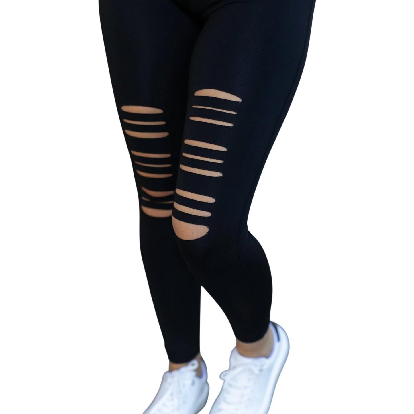 Julia Rose - The Jacqueline - High-Waisted Laser Cut / Cutout Leggings