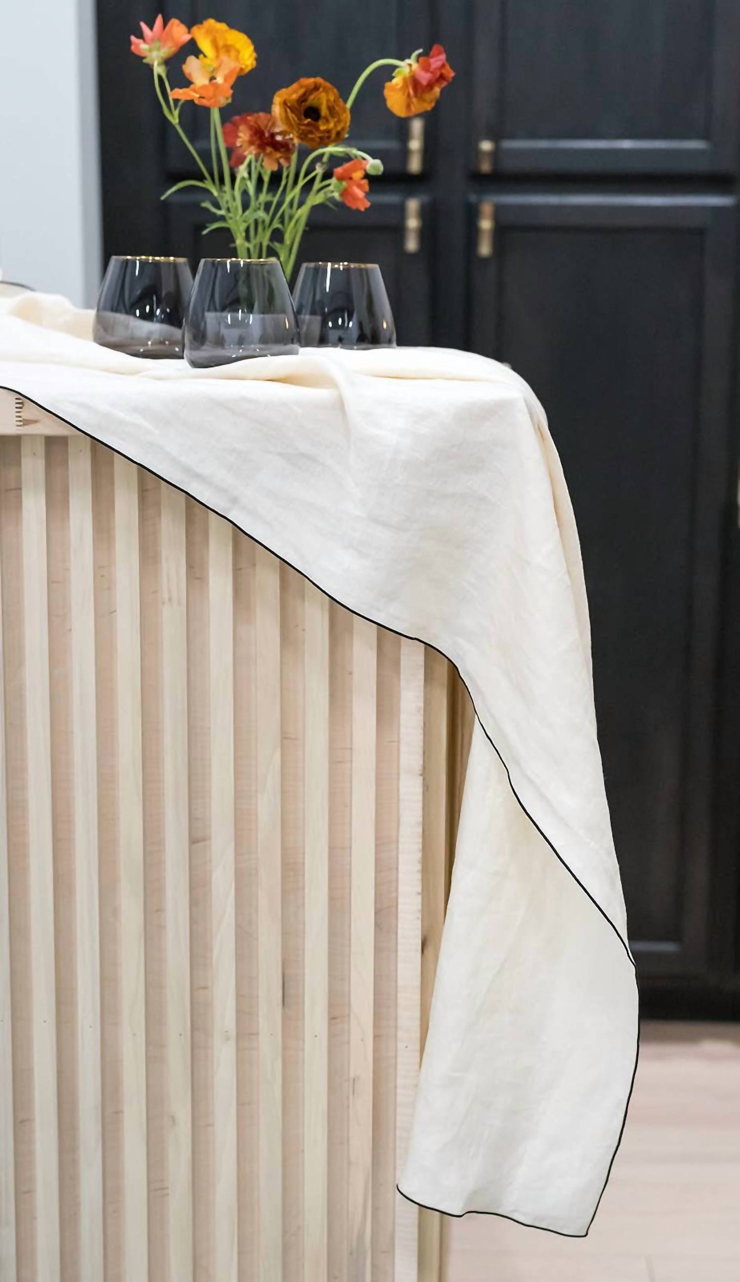 Borrowed Blu - STONE WASHED LINEN TABLECLOTH