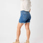 Judy Blue - Mid Rise Destroy Fray Hem Denim Shorts - Plus