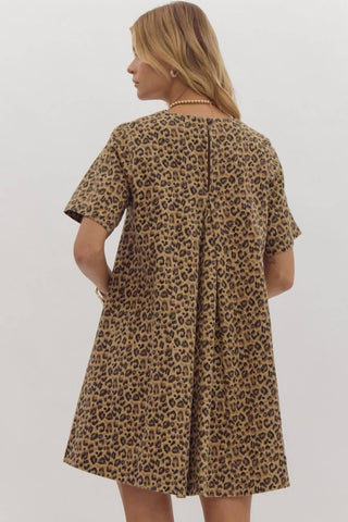 Entro - Fabulously Wild Leopard Swing Mini Dress