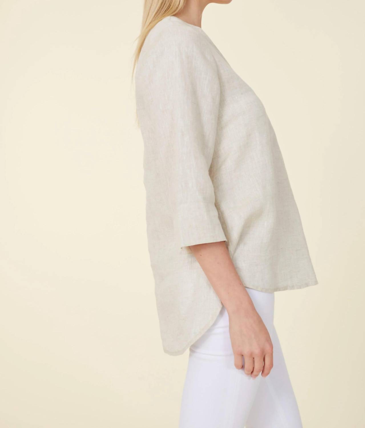 Dolce Cabo - Linen Three Quarter Sleeve Top