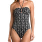 L'Agence - Emila Geo Halter Bandeau One Piece Swimsuit