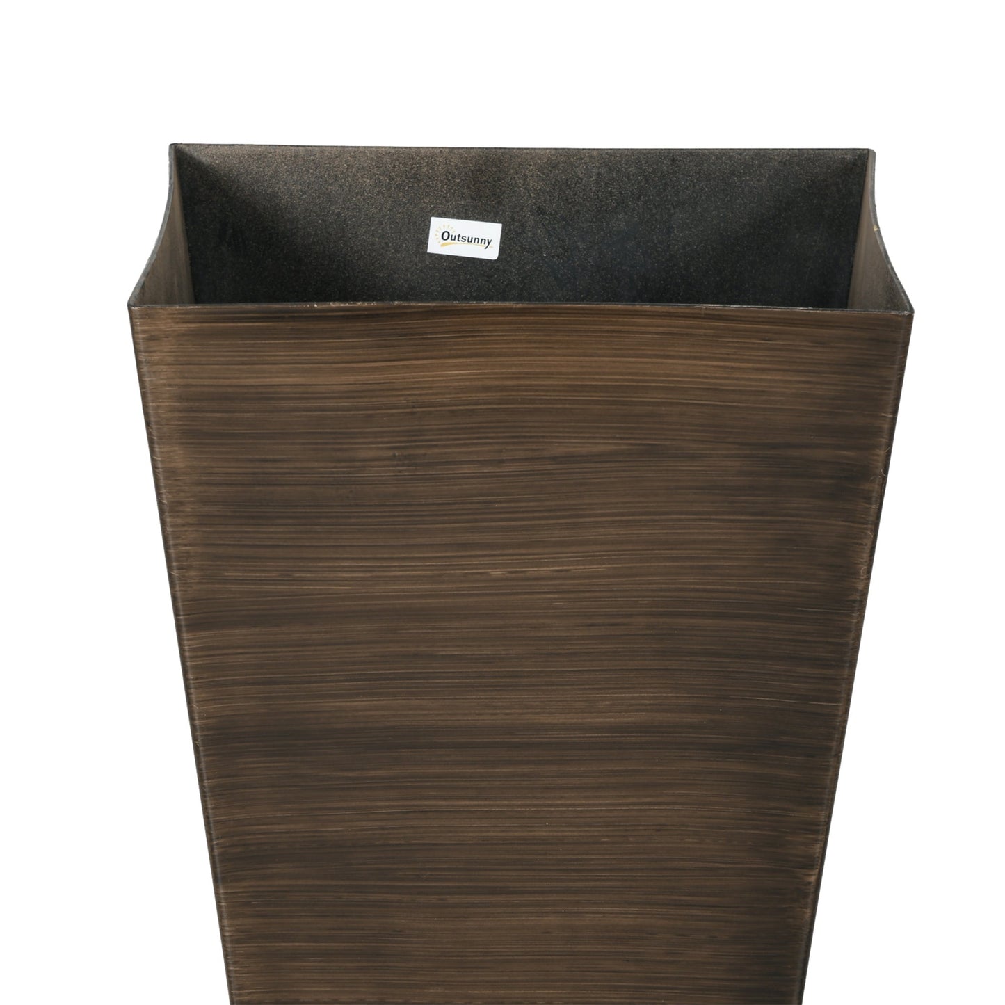 Outsunny 28" Tall Outdoor Planters - Set of 3 Large Tapered Planters