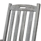 Wooden Oversized Porch Rocker Chair With Wide Seat and Tall Backrest