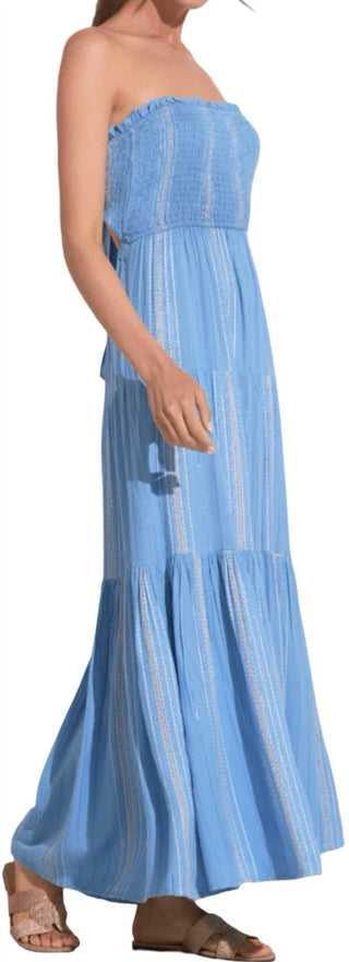 Elan - Strapless Tiered Maxi Dress
