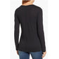 Caslon Women's Black Long Sleeve Crewneck T-Shirt Size X-Large