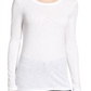 Caslon Women's White Long Sleeve Crewneck T-Shirt Size Small