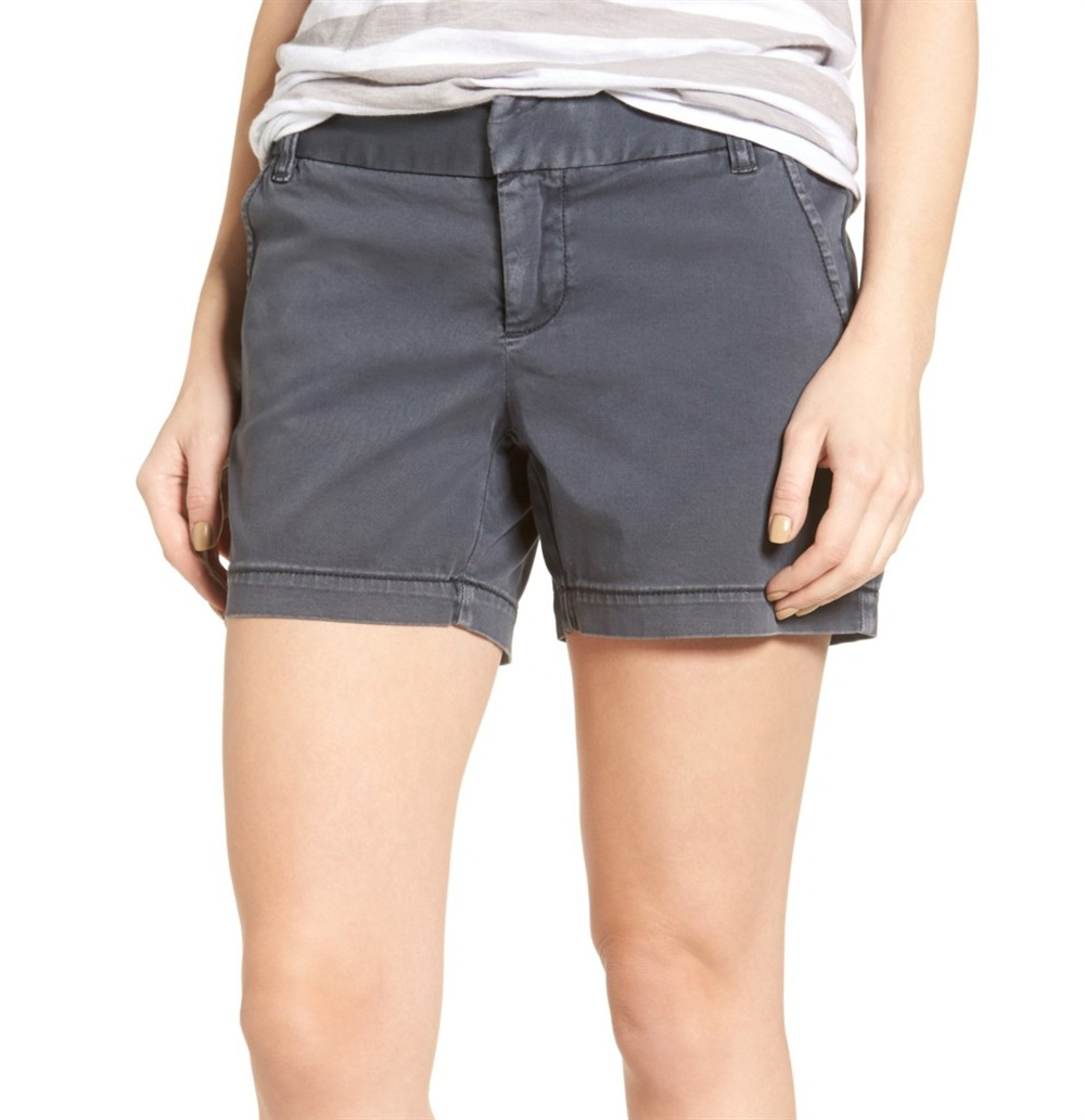 Caslon Women's Grey Ebony 5-Inch Shorts Size 8