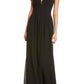 Small Size Lulus Women's V-Neck A-Line Gown in Black