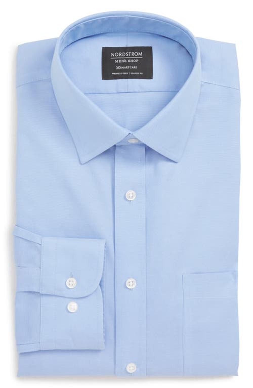 Nordstrom Smartcare&Trade; Classic Fit Solid Dress Shirt In Blue Hydrangea Size 20 38