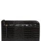 Women's Nordstrom Zip Top Leather Pouch Black