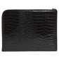 Women's Nordstrom Zip Top Leather Pouch Black