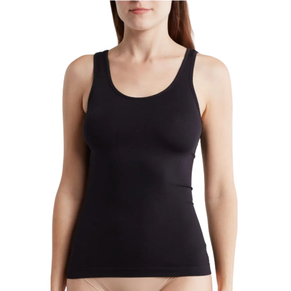 Halogen Women's Black Wide Scoop Neck Sleeveless Tank Top Size Small