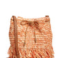 Marisol Straw Fringe Tote Orange