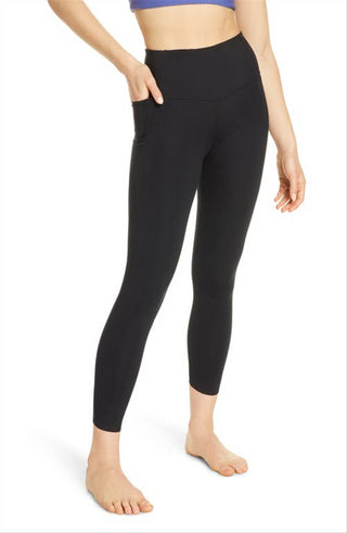Zella X-Small Black High Waist Studio Lite 7/8 Leggings with Pocket