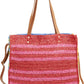 Bp. Stripe Straw Tote Blue